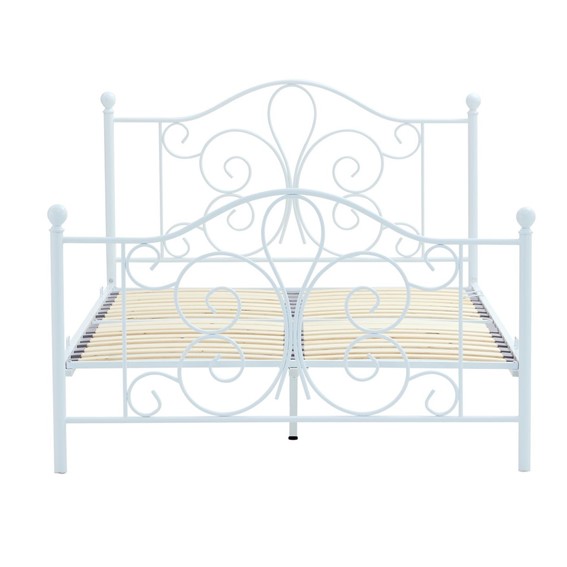 Łóżko Metalowe PANAMA 140x200 cm Biały