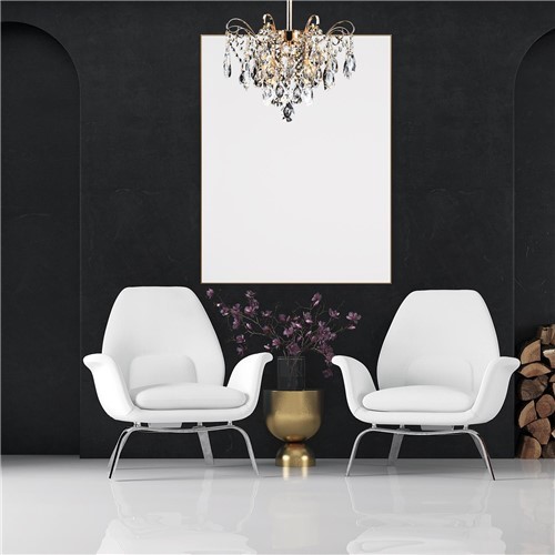 Żyrandol VALENCJA 4 ZLO Złoty/Transparentny