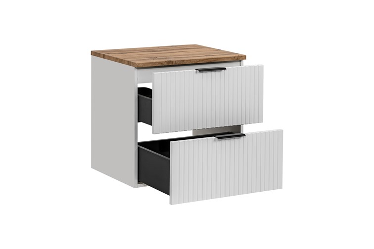 Zestaw ADW B 60cm (Szafka + Blat) Biały/Dąb