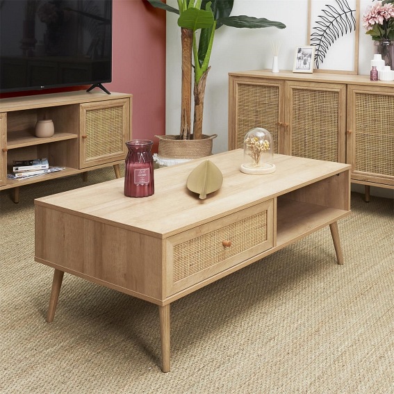 Stolik Kawowy Bali 59x110x41 Naturalny