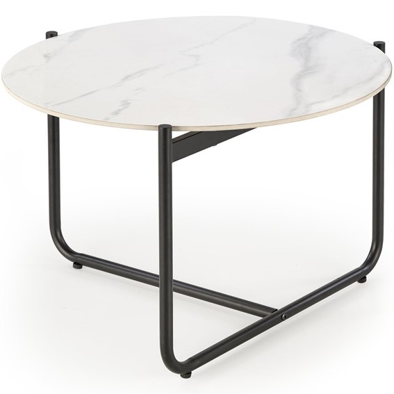 Ława ACUNA fi60 Czarny/Biały Marmur