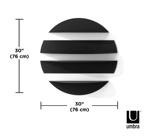 Półki Ścienne SOLIS Czarny