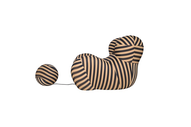 Fotel z Podnóżkiem NUA N31-29 Beżowy/Czarny