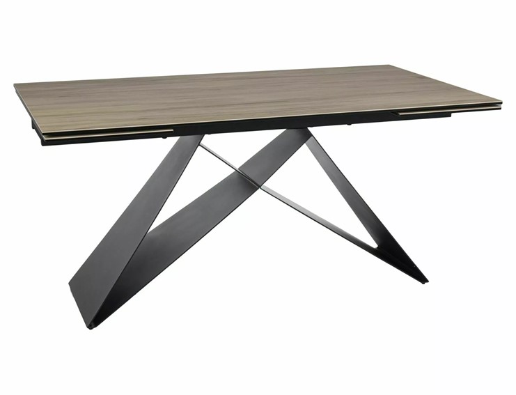 Stół WESTIN Ceramic Sabbia (160-240)x90 Czarny/Jasny Brąz