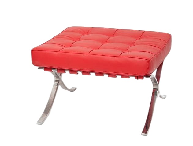 Podnóżek BA1 czerwony skóra naturalna