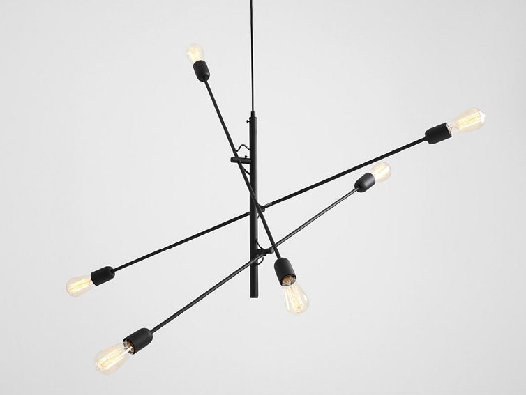 Lampa wisząca TWIGO 6 – czarny