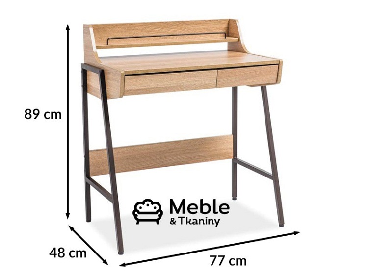 Biurko B-168 Dąb/Ciemny Brąz