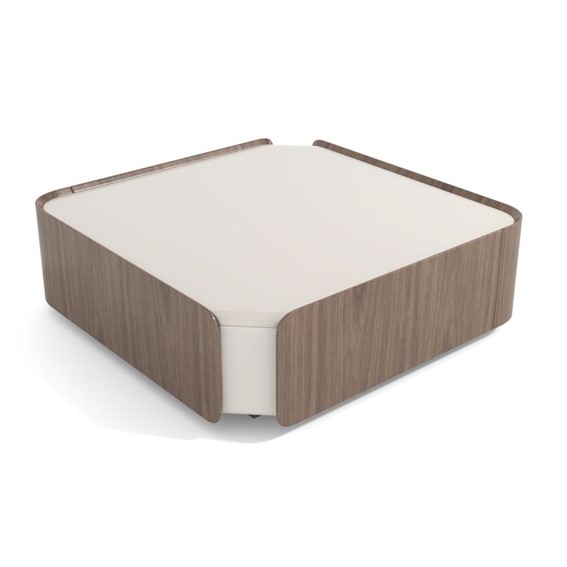 Stolik Kawowy SILENO SA06 100x100cm Brązowy/Beżowy