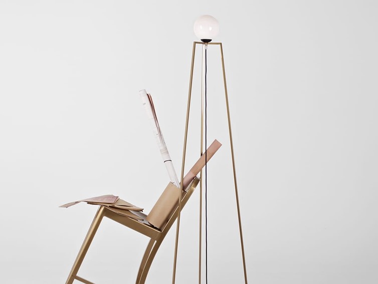 Lampa Podłogowa FARO FLOOR Złoty