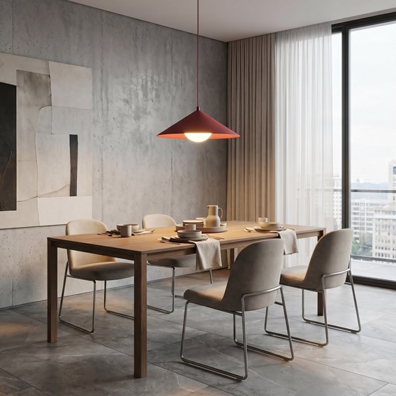 Lampa Wisząca MONO 1M Burgundowy/Opal