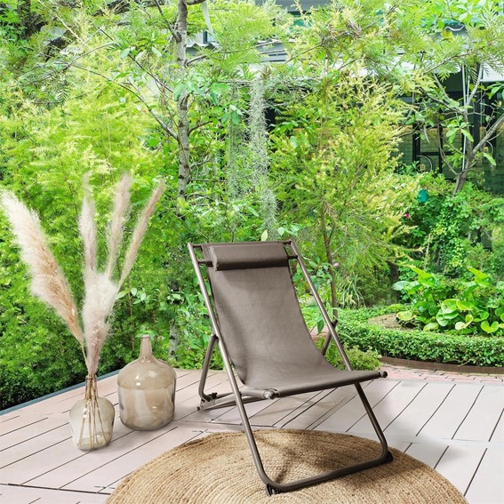 Leżak Ogrodowy CANARD Ciemny Beżowy