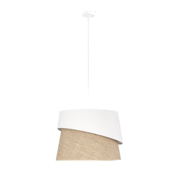 Lampa Wisząca CANVA 1 Biały/Naturalny