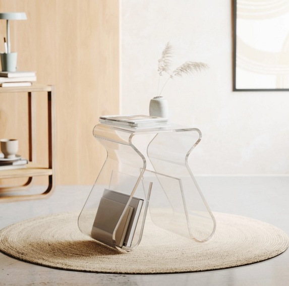 UMBRA stołek MAGINO przezroczysty