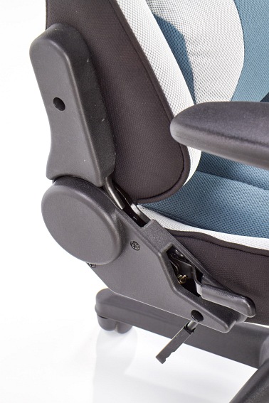 Fotel Gamingowy CAYMAN Jasny Popiel/Turkusowy