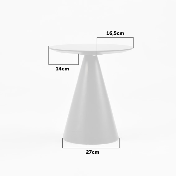 Stolik FLORENCE FL01W fi40 Biały