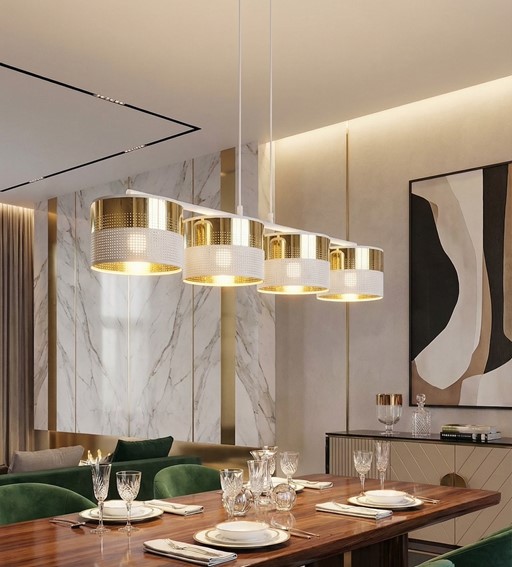 Lampa Wisząca LUX 4 Czarny/Złoty