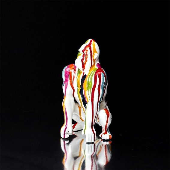 Dekoracja Goryl 14x14x24 Kolorowy