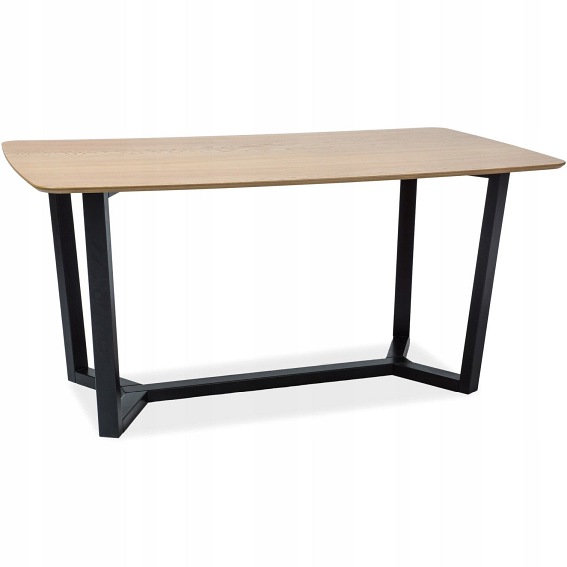 Stół DOSSIER 160x90 Czarny/Dąb