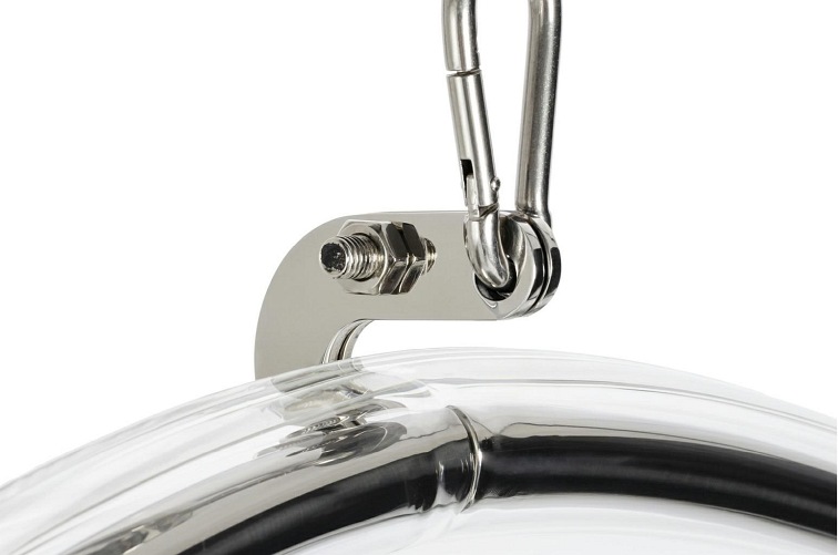 Fotel wiszący BUBBLE Srebrny/Transparentny