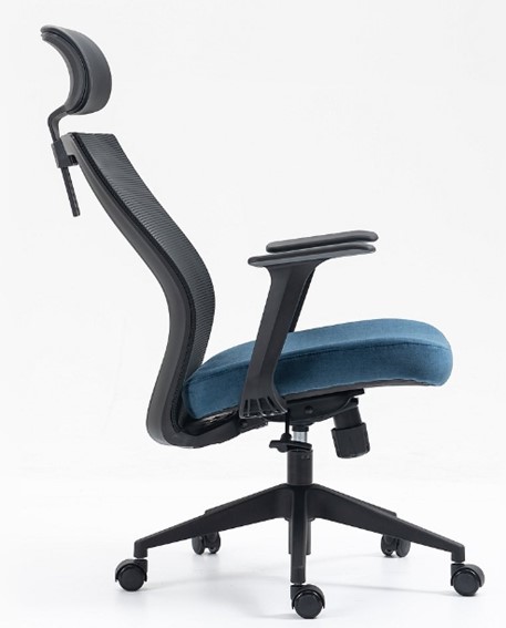 Fotel Obrotowy Q-328H Czarny/Niebieski