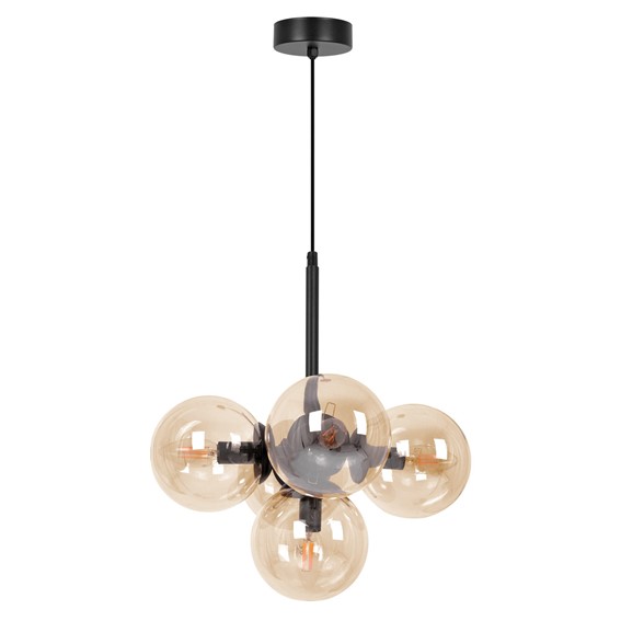 Lampa Wisząca LOGAN K-5368 Czarny/Bursztynowy