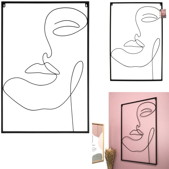 Obraz Metalowy Arty 1x60x90 Czarny