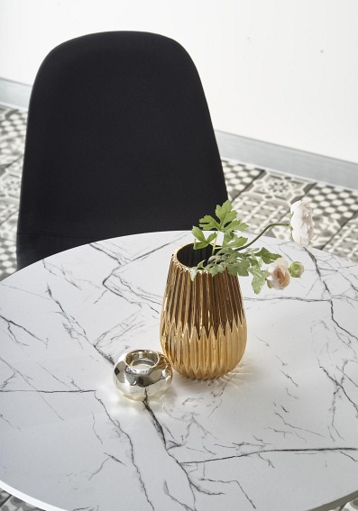 Stół Denver 80x73 Biały/Marmur