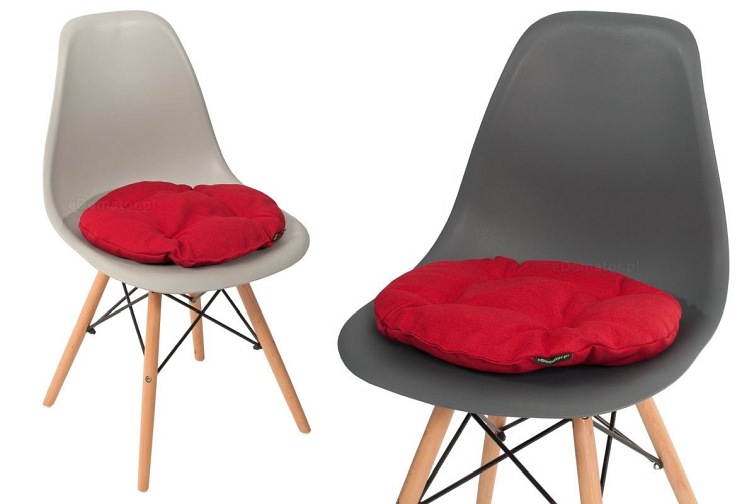 Okrągła Poduszka na Krzesło Ofelia 36cm Czerwony