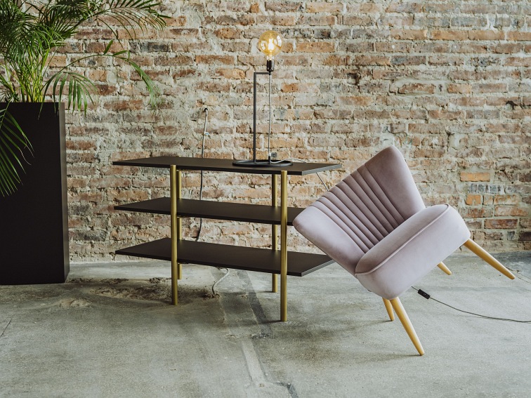 Konsola Rave Basic 3F 110x45 Czarny/Złoty