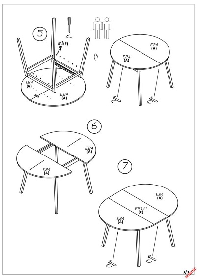 Stół RUBEN (100-140)x102 Biały/Naturalny