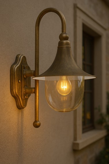 Kinkiet Zewnętrzny BOSTON K-8125 Czarny/Złoty