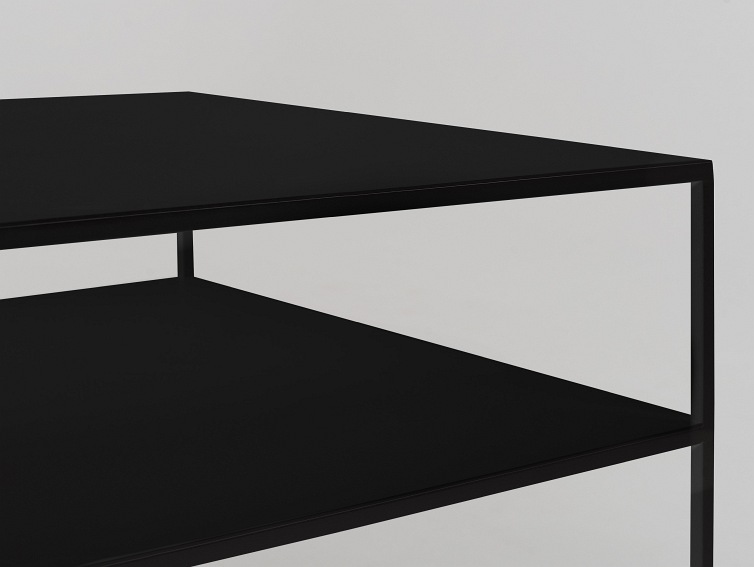 Stół Kawowy Tensio 2 Floor Metal 100x60 Czarny