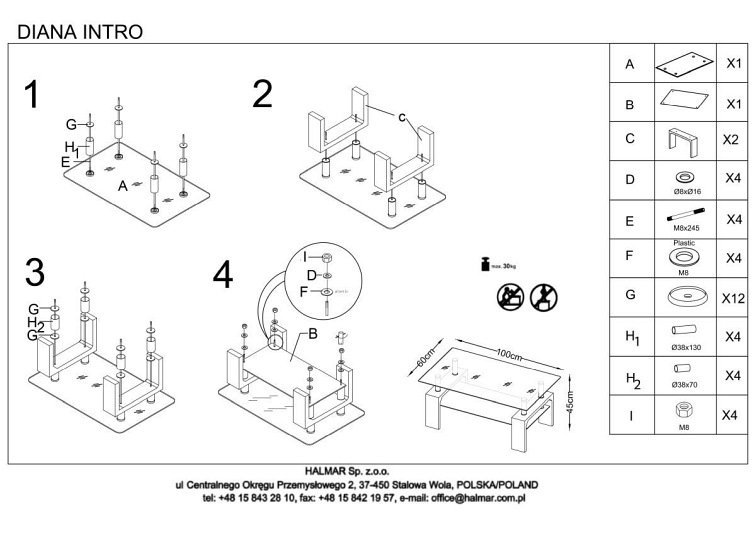 Ława DIANA INTRO Beton