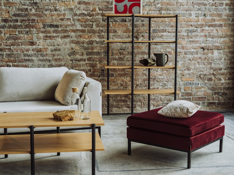 Stół  Kawowy Rave Basic 60x100 Dąb/Czarny