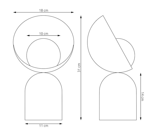 Lampa Nocna BOTO LN1 Beżowy