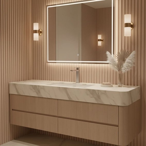 Bateria Umywalkowa Wysoka ARLO Nikiel Szczotkowany