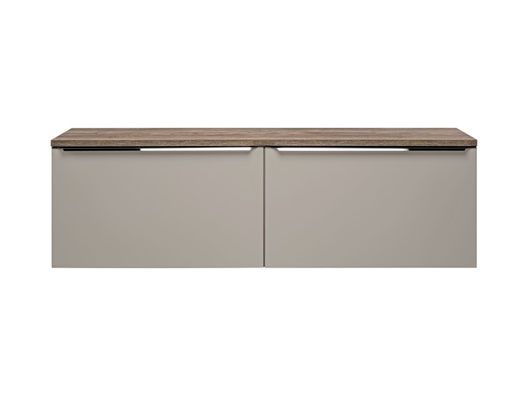 Zestaw SFT B 160cm (2x Szafka + Blat) Szary/Dąb