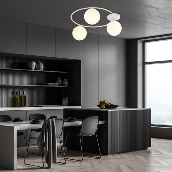 Lampa Sufitowa SOPRA 3 Biały/Opal