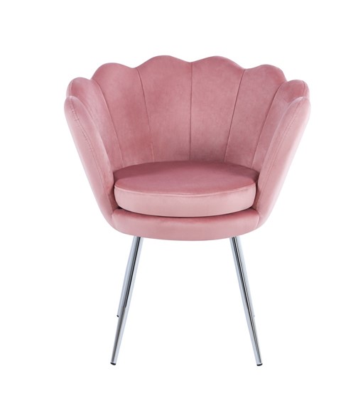Fotel Velvet FR1-FX Różowy/Srebrny