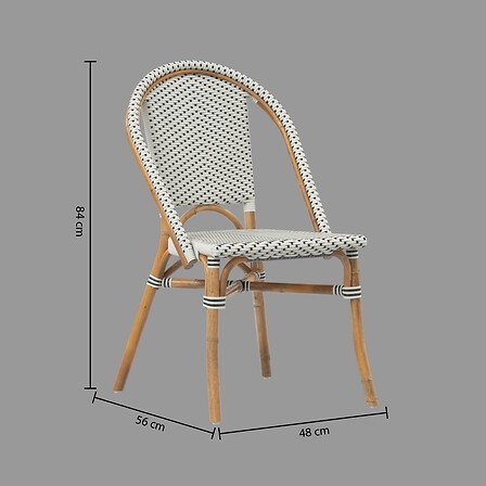 Krzesło TRECIA Biały/Naturalny