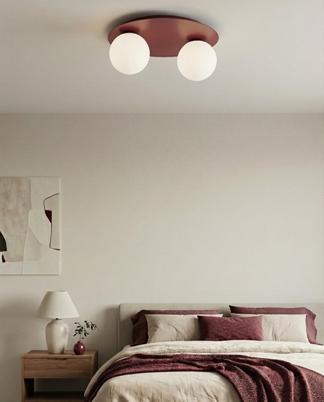 Lampa Sufitowa SOLAR 2 Burgundowy/Biały