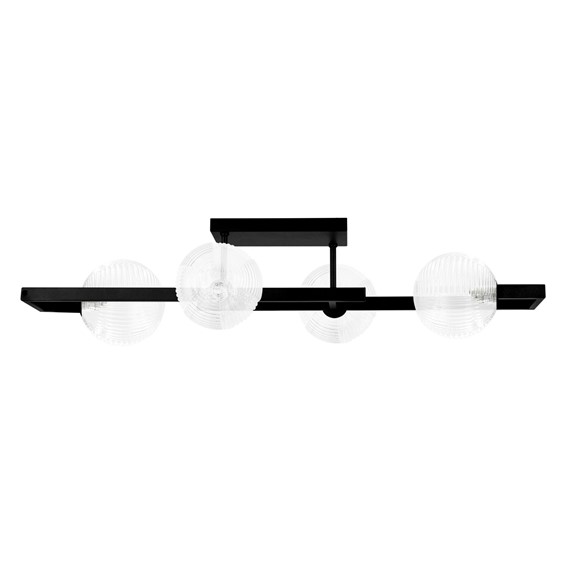 Lampa Sufitowa PARMA K-5761 Transparentny/Czarny