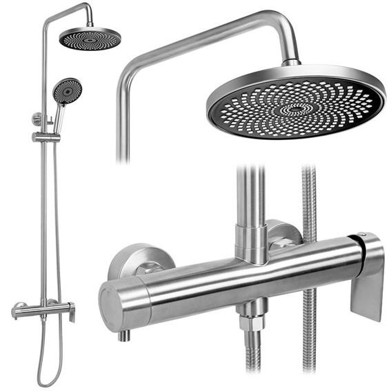 Zestaw Natryskowy HUNTER Nikiel Szczotkowany