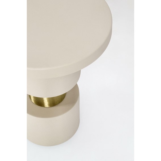 Stolik Kawowy MITUL FOG Fi35cm Beżowy