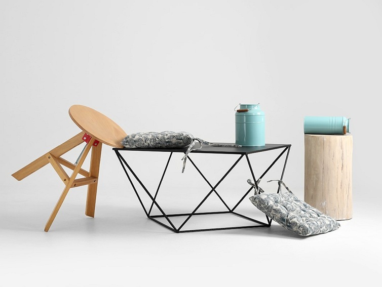 Stolik Kawowy DARYL METAL 80 Czarny