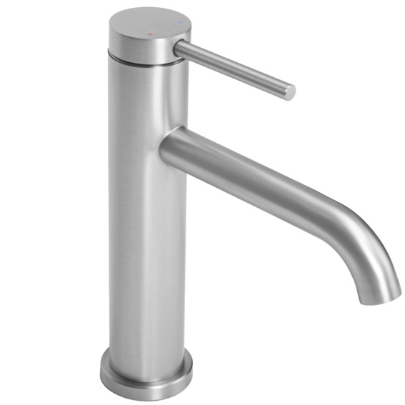 Bateria Umywalkowa Niska CLIF Nikiel Szczotkowany