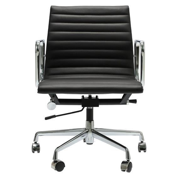 Fotel Biurowy CH1171T 58x59x79-88 Czarna Skóra/Chrom