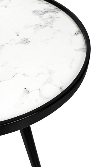 Stolik Padrino 59x59x50 Biały/Czarny