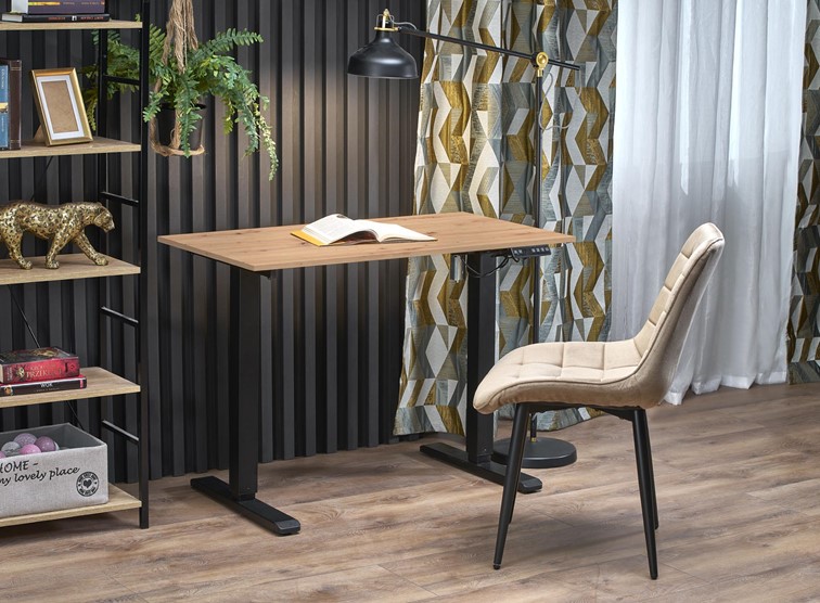 Biurko B53 Dąb Artisan/Czarny