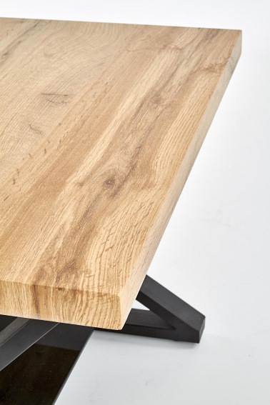 Ława XENA KWADRAT Czarny/Naturalny